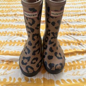 Hunter Tan and Black Animal Print Boots